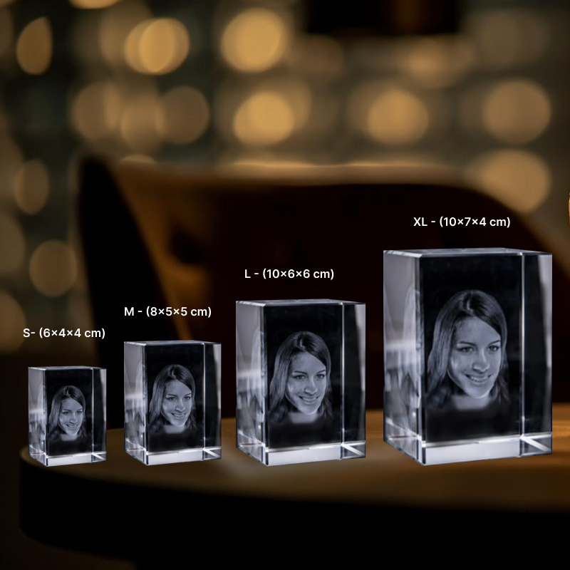 3D Crystal Photo Cube
