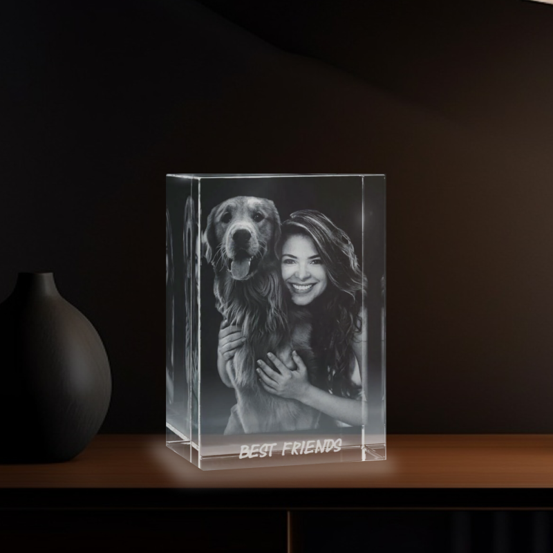 3D Crystal Photo Cube