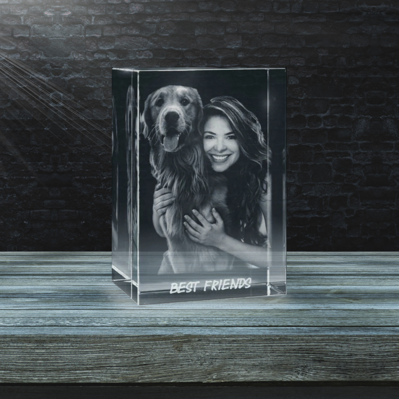 3D Crystal Photo Cube