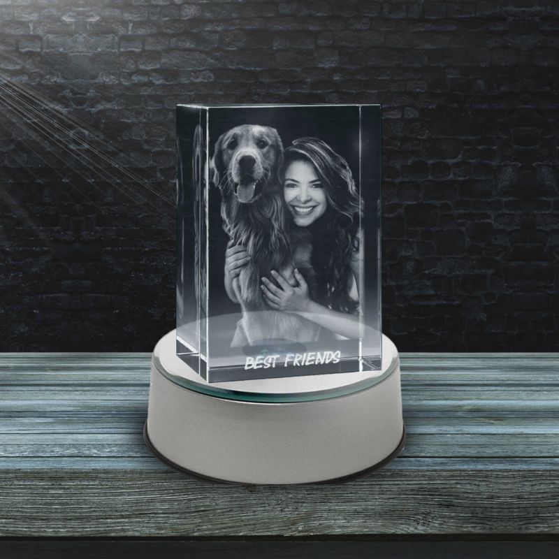 3D Crystal Photo Cube