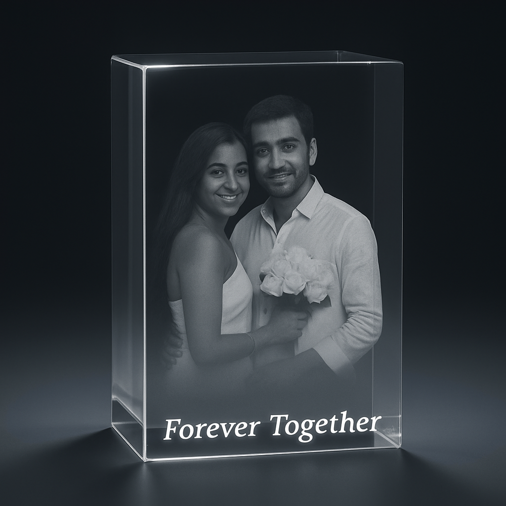 3D Crystal Photo Cube