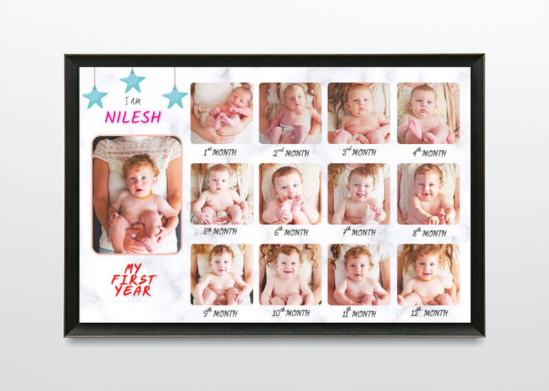 1 To 12 Month Baby Photo Frame Ideas Boy