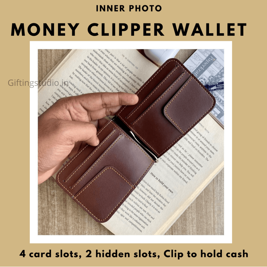 money clip wallet interior