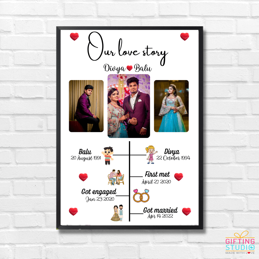 Our Love Story Frame Customised Couple Gift Gifting Studio our-love-story-frame-customised-couple-gift-gifting-studio