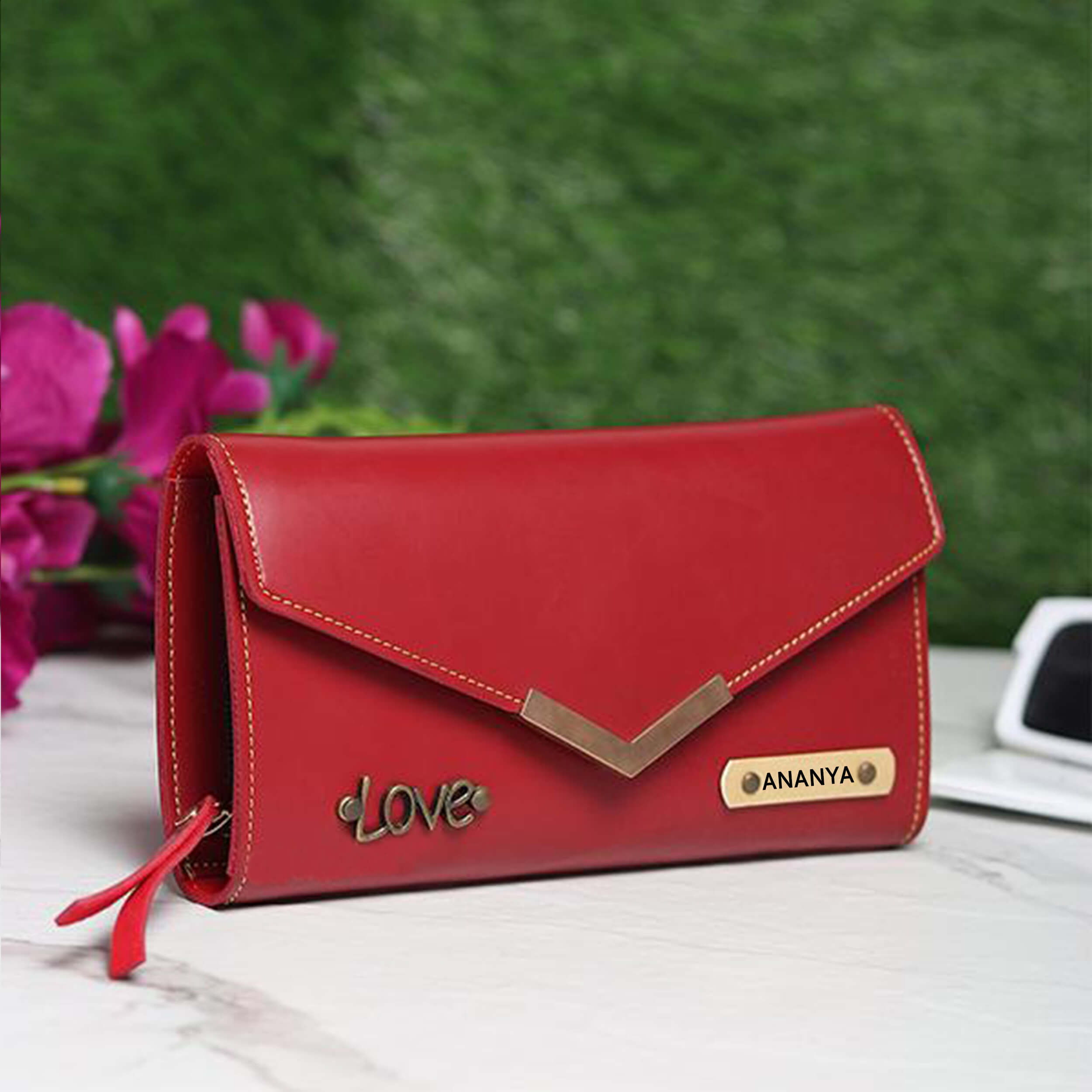 Buy Customized Women's Wallets | Ladies Wallet with Name Red
