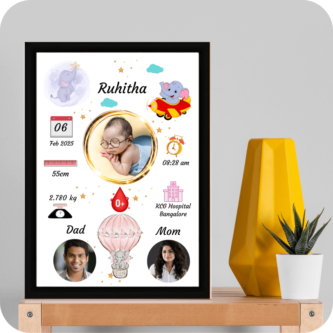 Personalized Baby Birth Frame – GiftingStudio.in