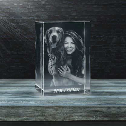 3D Crystal Photo Cube