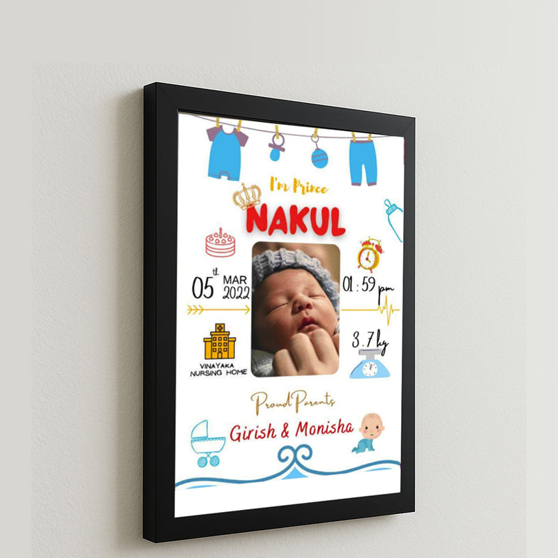 Personalised Baby Birth Frame | New Born Baby Gifts - Gifting Studio ...