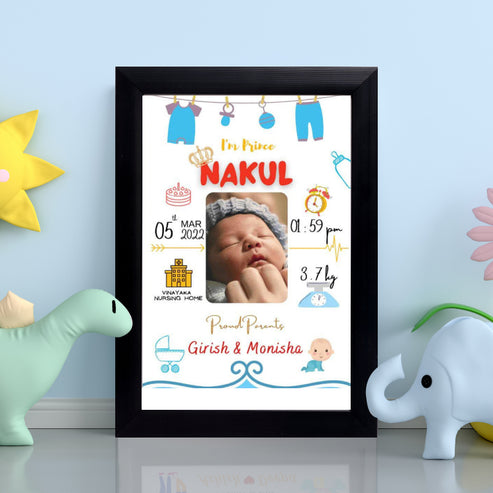 Personalised Baby Birth Frame | New Born Baby Gifts - Gifting Studio ...
