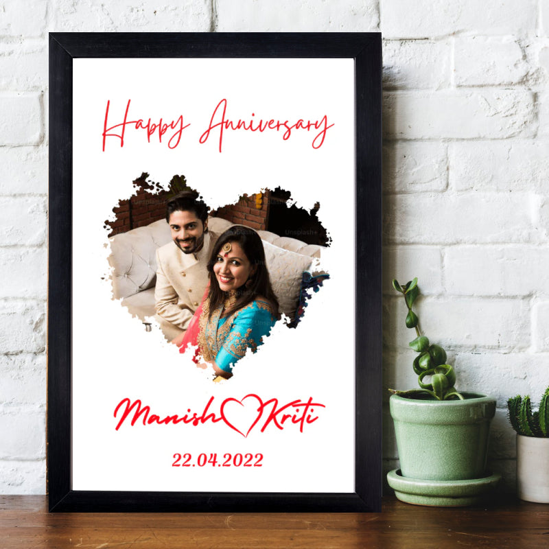 Happy Anniversary Photo frame - Customised Couple Gift | Gifting Studio ...