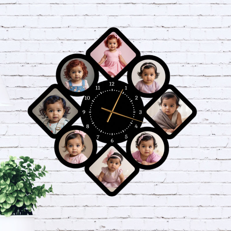 Clock Photo Frame Design Photo Wall clock | Customised Photo Clock - Gifting Studio ...