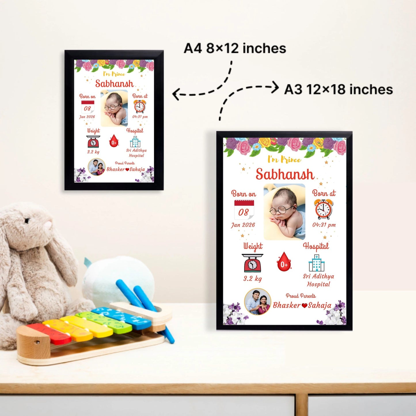 Personalized Baby Birth Frame – A Memory for Life