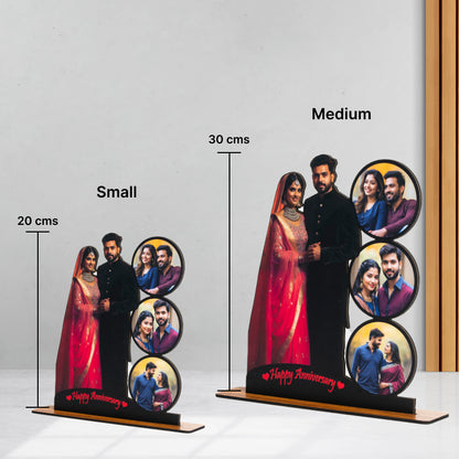 Wooden photo Standy cutout (4 photos) - Gift for all occations