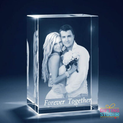 crystal photo cube for couples