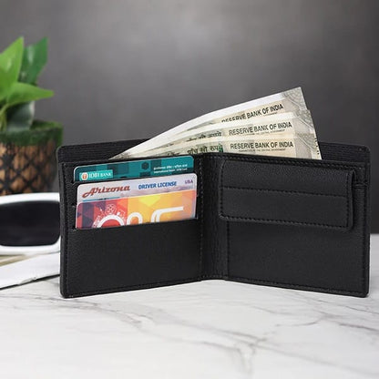 Customized Men's Wallet - Pitch Black