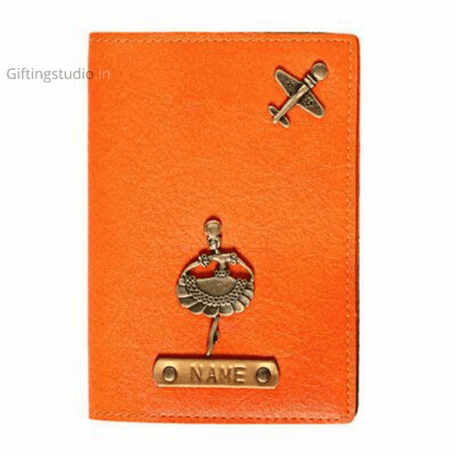 customized passport cover - orange