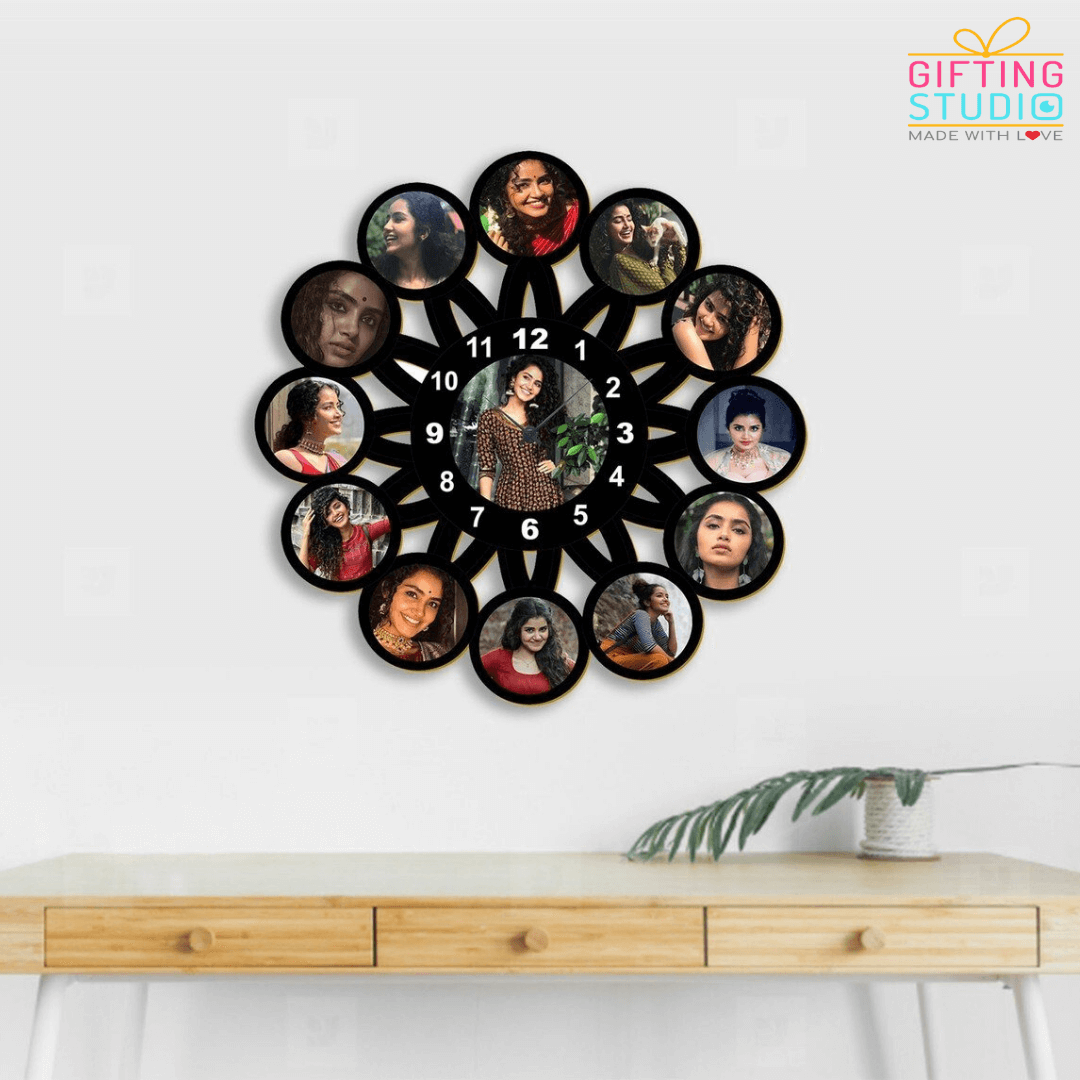 Customised Clocks Buy Personalised Photo Wall Clock Online | Personalised Photo Clock ...