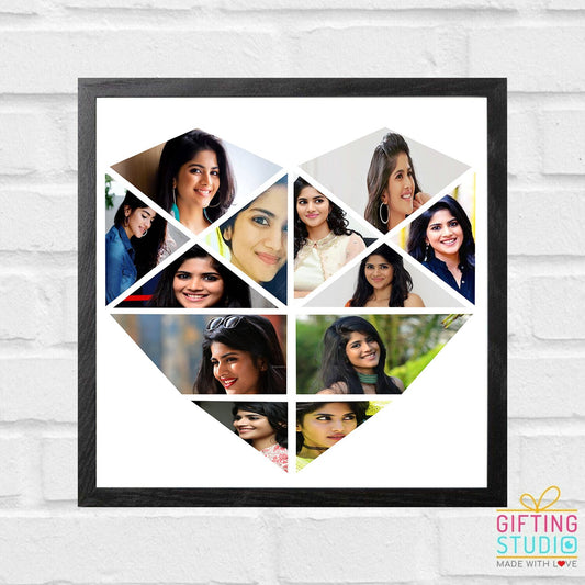 heart shaped collage frame 12 photos