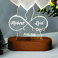 Infinity heart night lamp with name